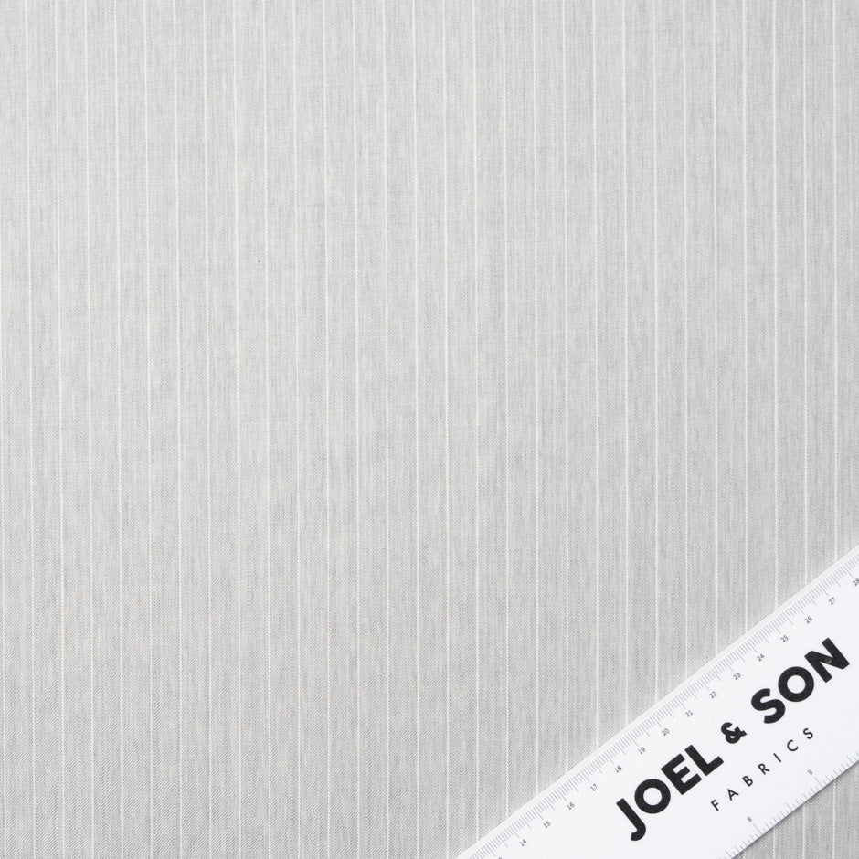 Stone Striped Super 130s Pure Wool Suiting
