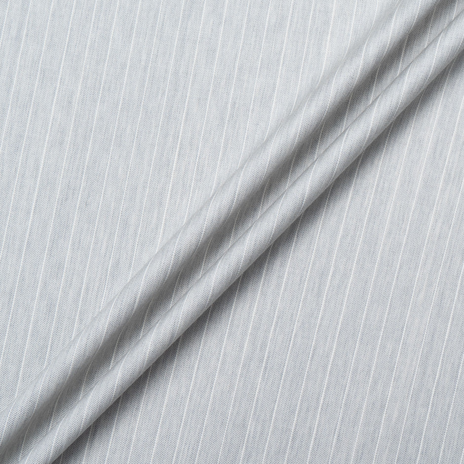 Stone Striped Super 130s Pure Wool Suiting