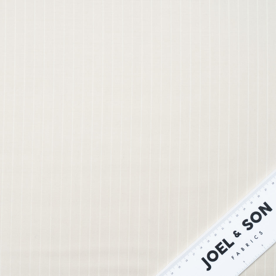 Champagne Striped Super 130s Pure Wool Suiting