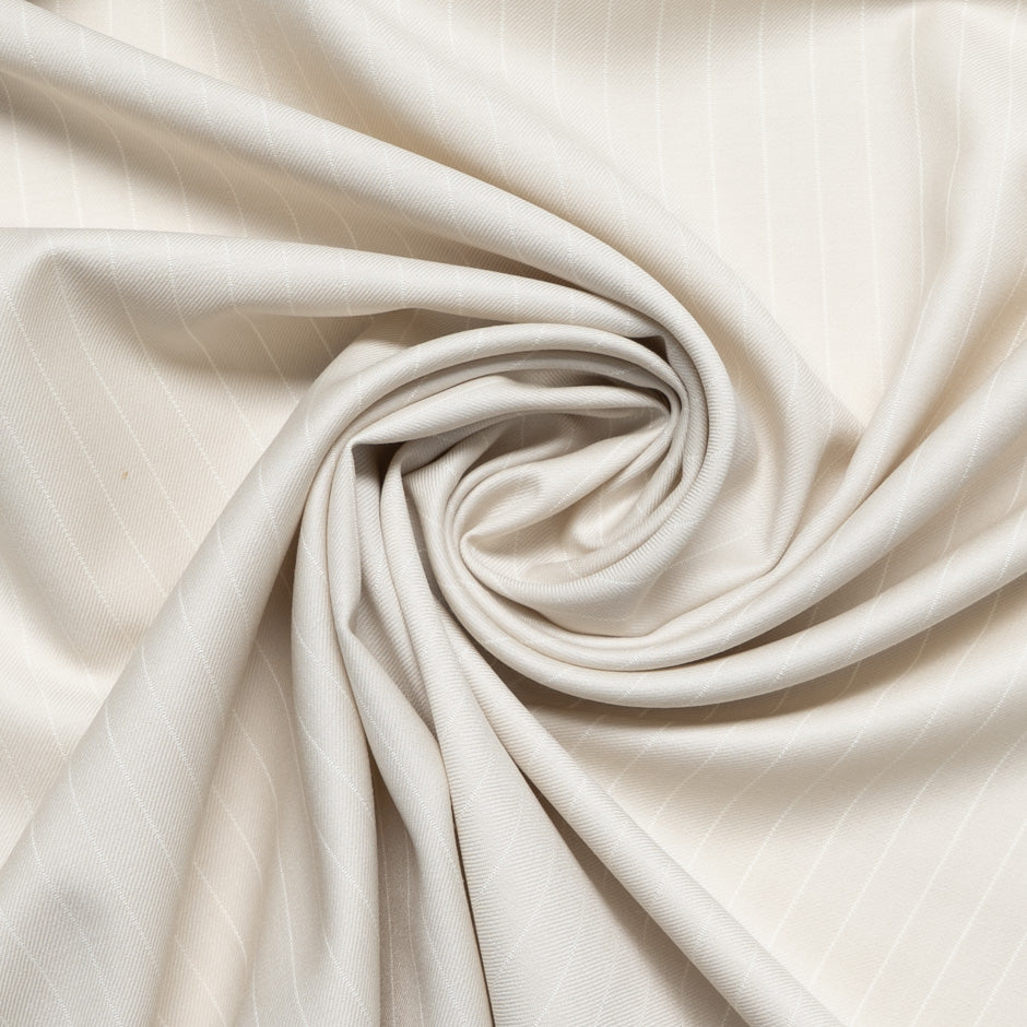 Champagne Striped Super 130s Pure Wool Suiting