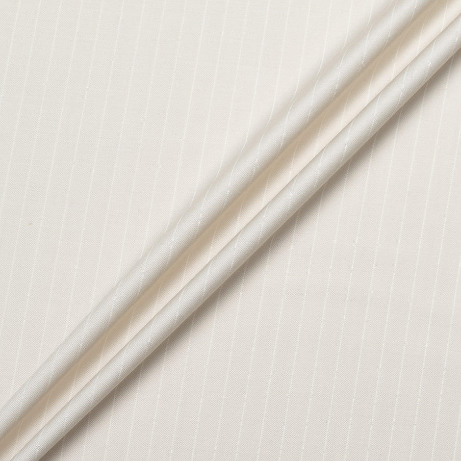 Champagne Striped Super 130s Pure Wool Suiting