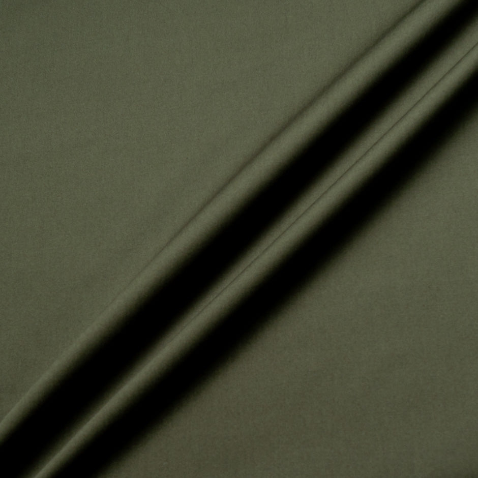 Dark Olive Green Stretch Cotton