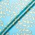 Yellow Patterned Baby Blue Silk Twill