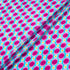 Pink Geometric Printed Blue Silk Jacquard