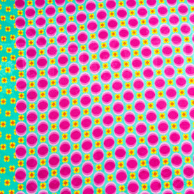 Pink Geometric Printed Mint Silk Jacquard