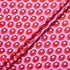 Red & Pink Geo Retro Floral Printed Silk Jacquard