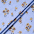 Yellow Pansy Printed Blue Cotton Blend