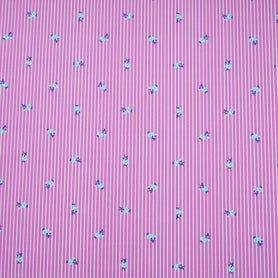 Green Floral Striped Pink Superfine Cotton