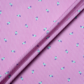 Green Floral Striped Pink Superfine Cotton