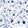 Midnight Blue Floral Printed White Pure Cotton