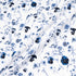 Midnight Blue Floral Printed White Pure Cotton