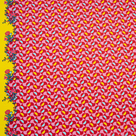 Red & Pink Geometric Printed Pure Cotton