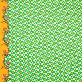 Green Two-Tone Geometric Printed Pure Cotton