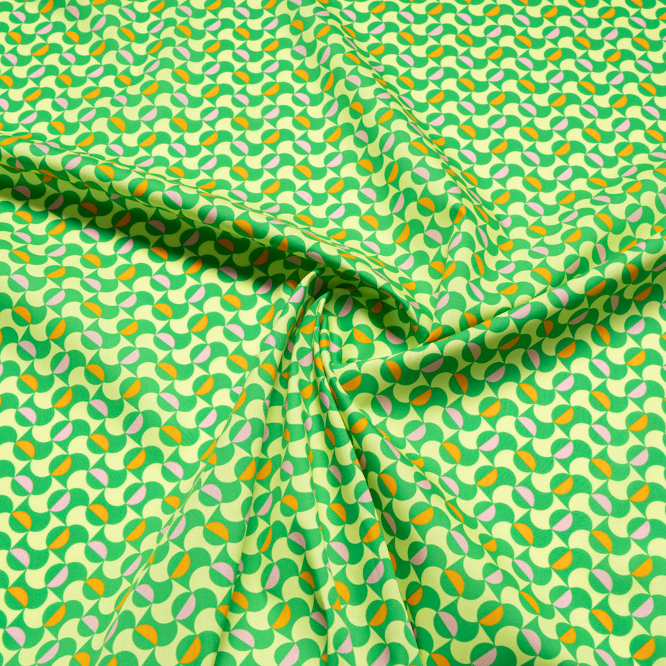 Green Two-Tone Geometric Printed Pure Cotton