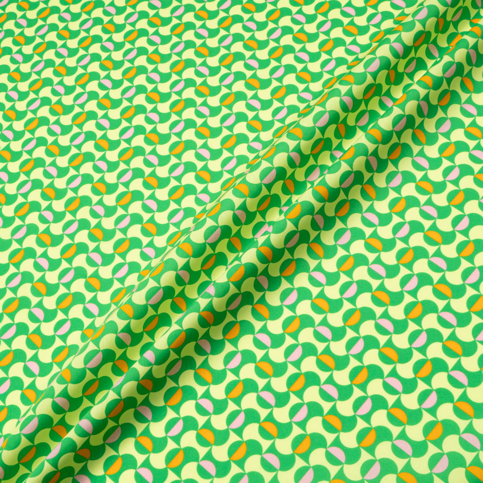 Green Two-Tone Geometric Printed Pure Cotton