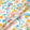 Bold Multi Floral Printed White Linen
