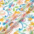 Bold Multi Floral Printed White Linen