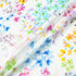 Watercolour Floral Printed White Pure Linen