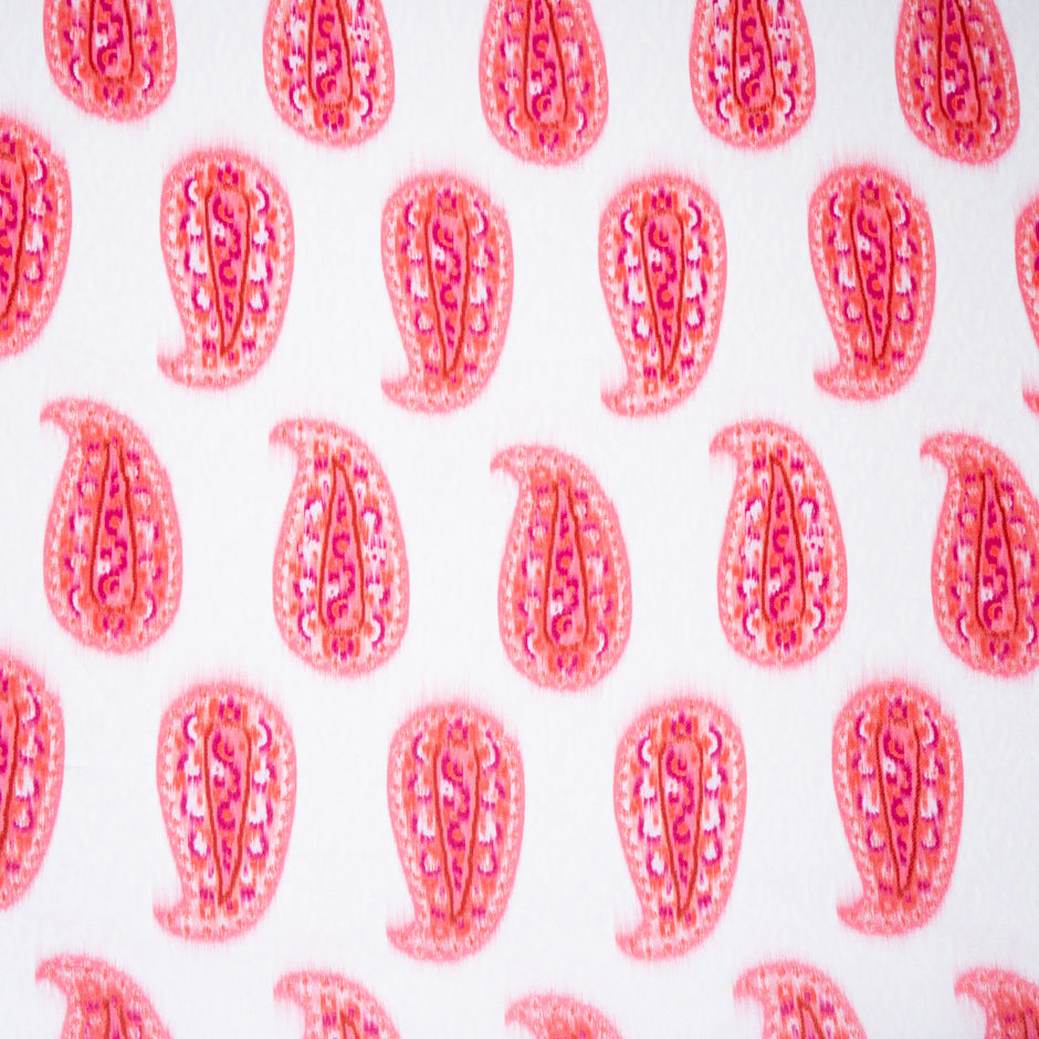Pink Paisley Printed Pure Silk Gazar