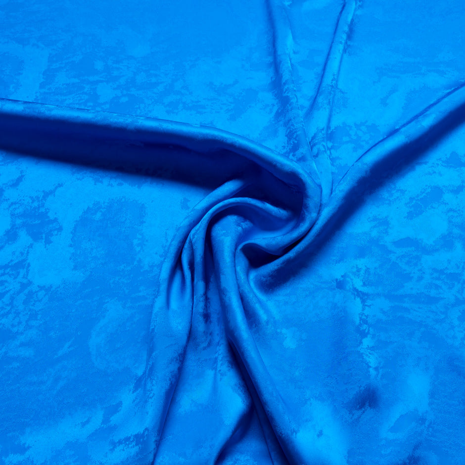 Royal Blue Viscose Blend Jacquard