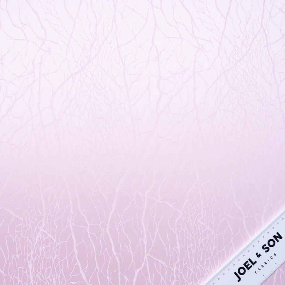 Baby Pink Viscose 'Vein' Jacquard