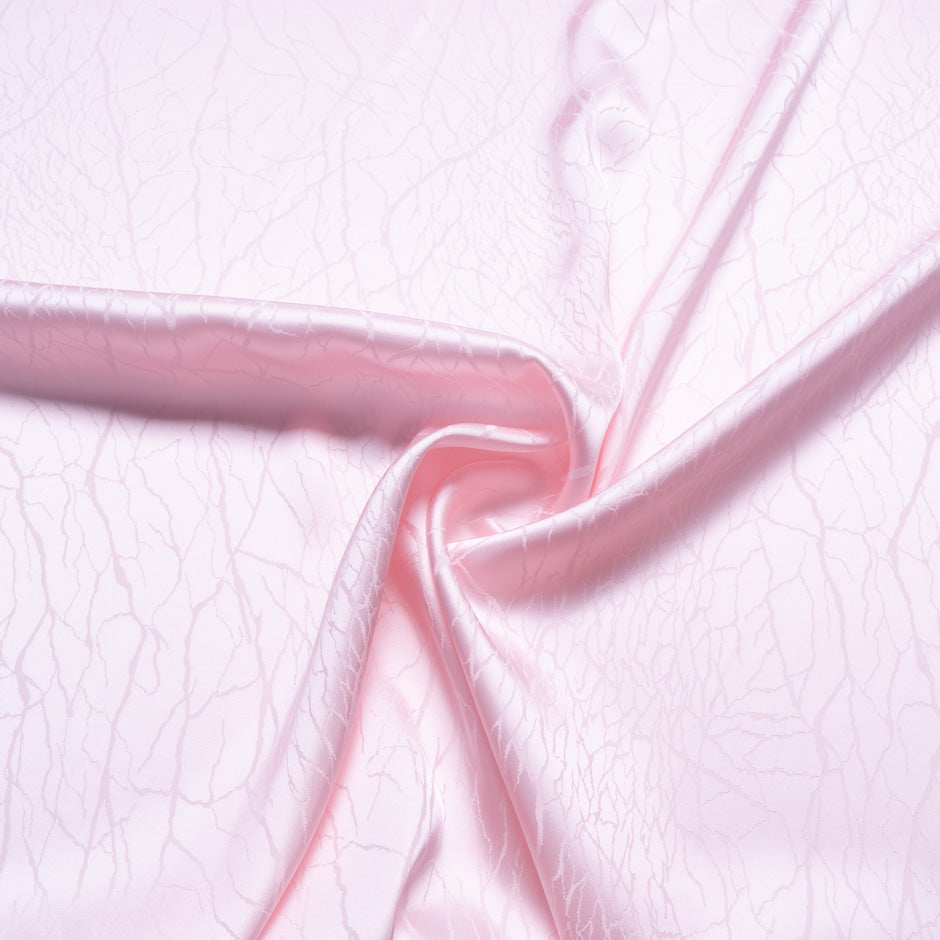 Baby Pink Viscose 'Vein' Jacquard