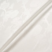 White Floral Jacquard Pure Silk