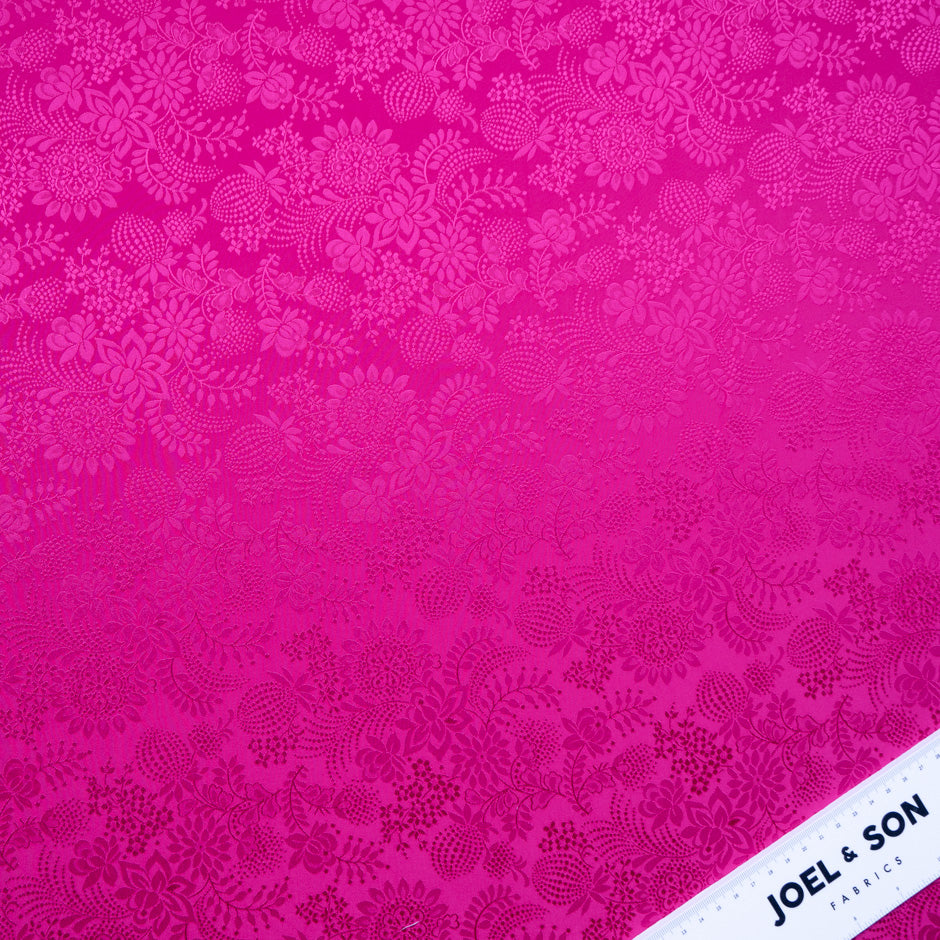Bright Fuchsia Pink Viscose Jacquard
