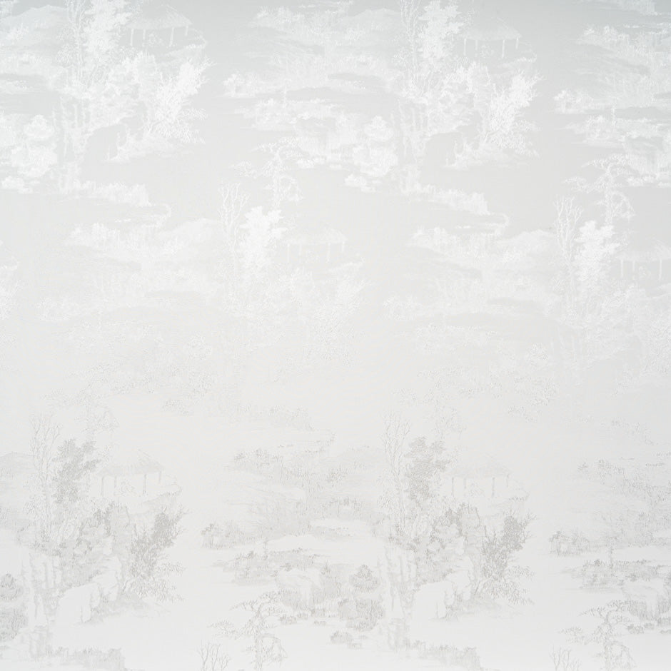 White Viscose Scenic Jacquard