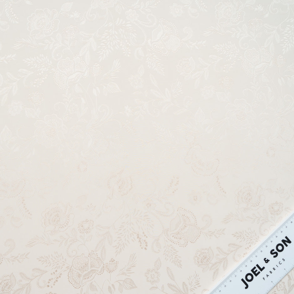 Pale Blush Floral Viscose Jacquard
