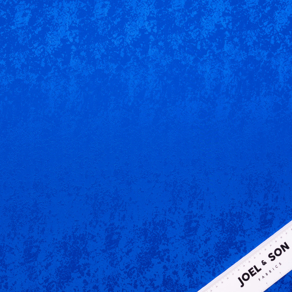Royal Blue Viscose Marble Jacquard