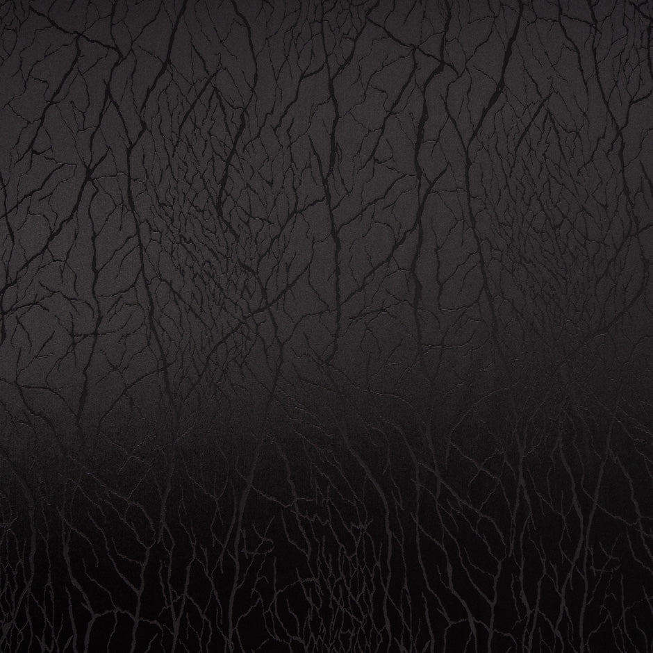 Black Viscose 'Vein' Jacquard