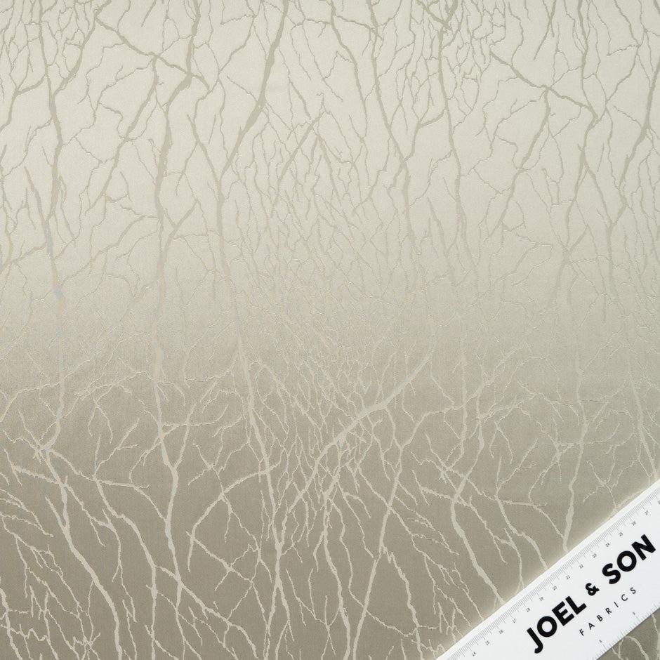 Taupe Viscose 'Vein' Jacquard