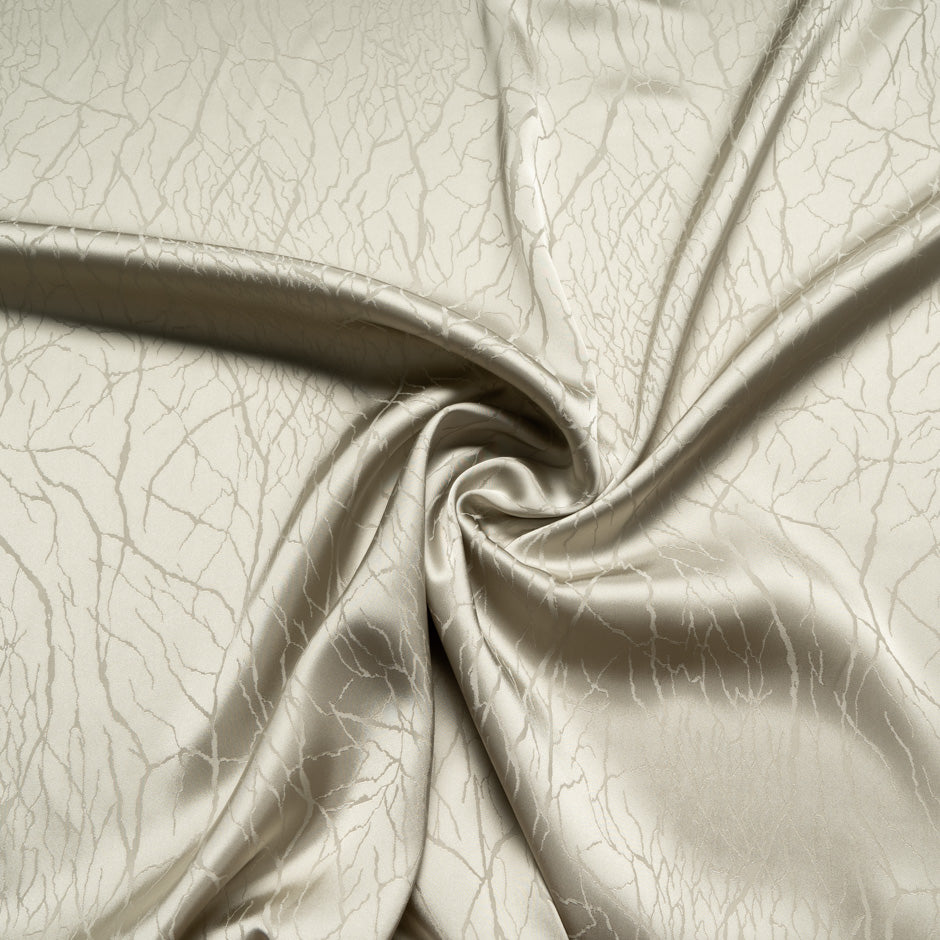 Taupe Viscose 'Vein' Jacquard