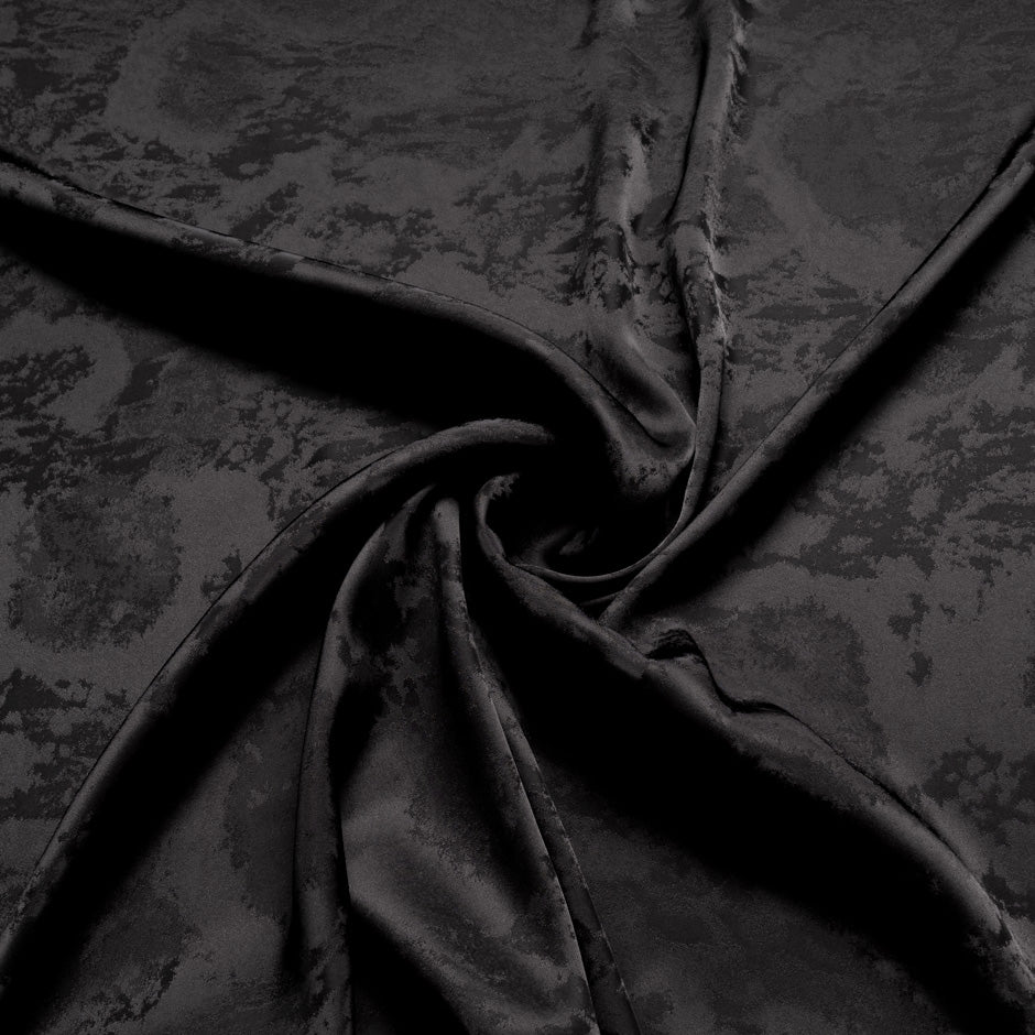 Black Viscose Marble Jacquard