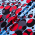 Blue, Red & Black Spotted Silk Jacquard