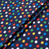 Multi-Coloured Spotted Navy Silk Crêpe de Chine