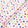 Multi-Coloured Spotted White Silk Crêpe de Chine