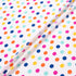 Multi-Coloured Spotted White Silk Crêpe de Chine