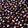 Multi-Coloured Spotted Black Silk Crêpe de Chine