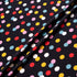 Multi-Coloured Spotted Black Silk Crêpe de Chine