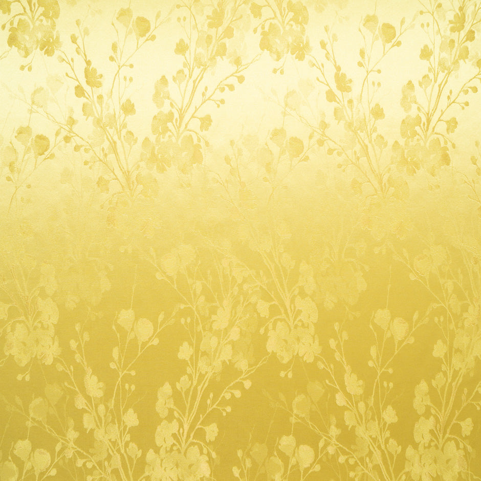 Sunflower Yellow Silk Blend Jacquard Crêpe