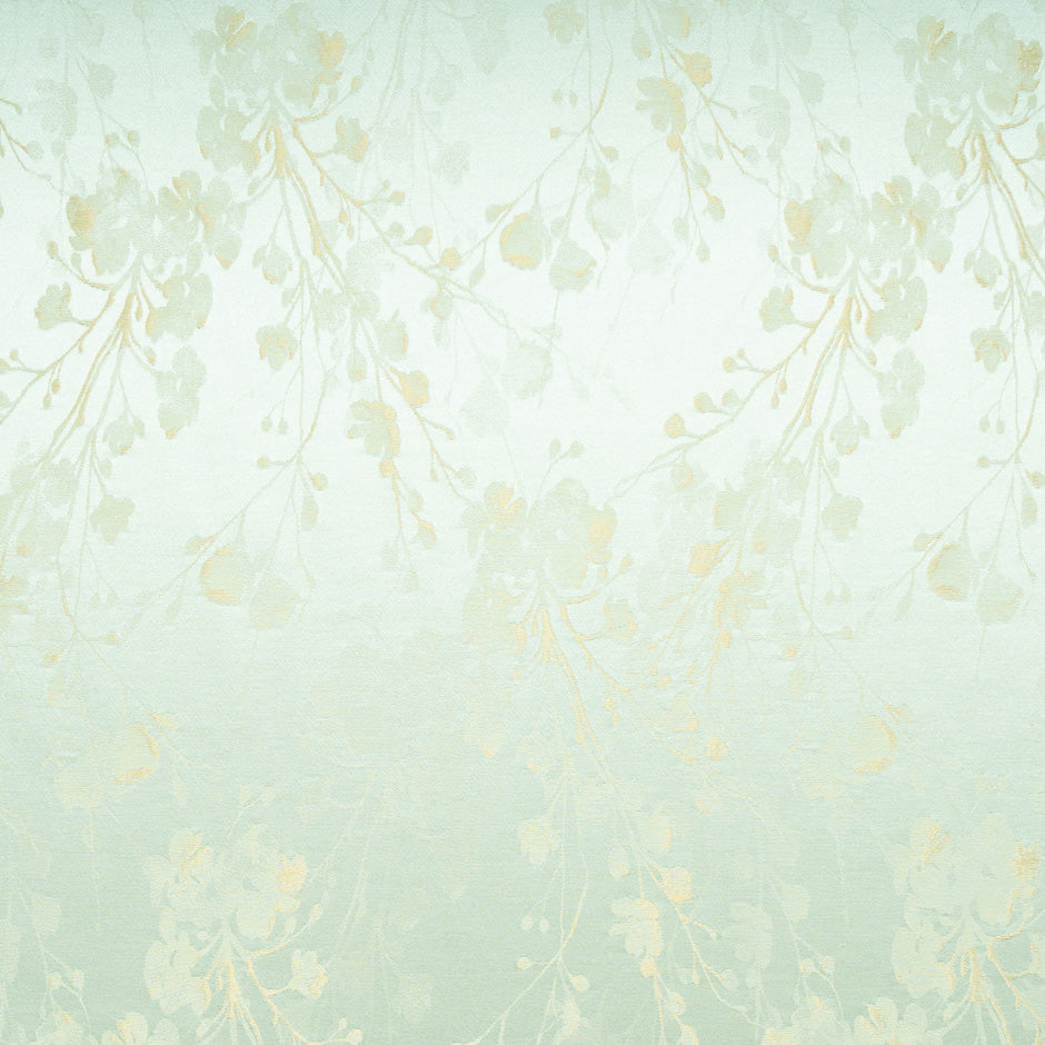 Mint Green Silk Blend Jacquard Crêpe