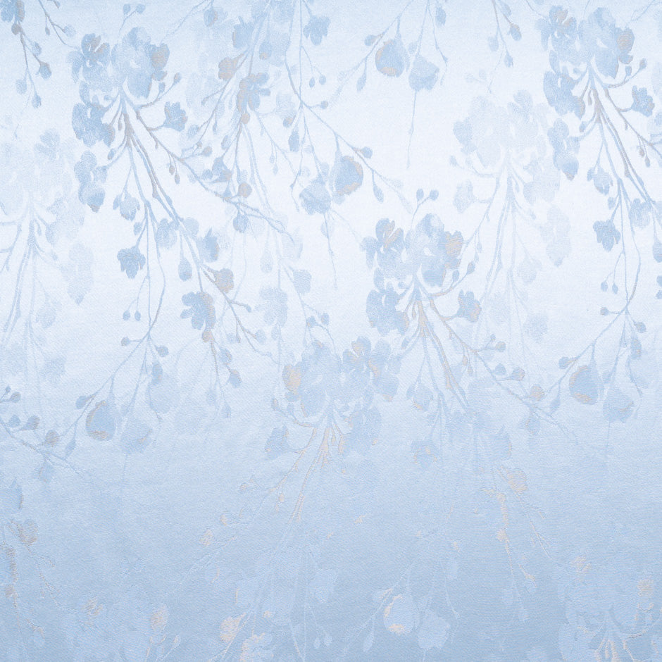 Baby Blue Silk Blend Jacquard Crêpe