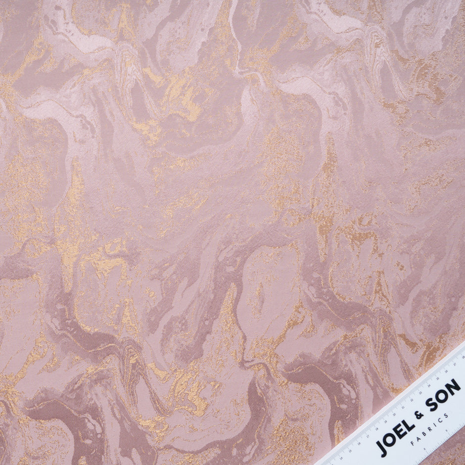 Dusty Pink Viscose Blend Floral Jacquard