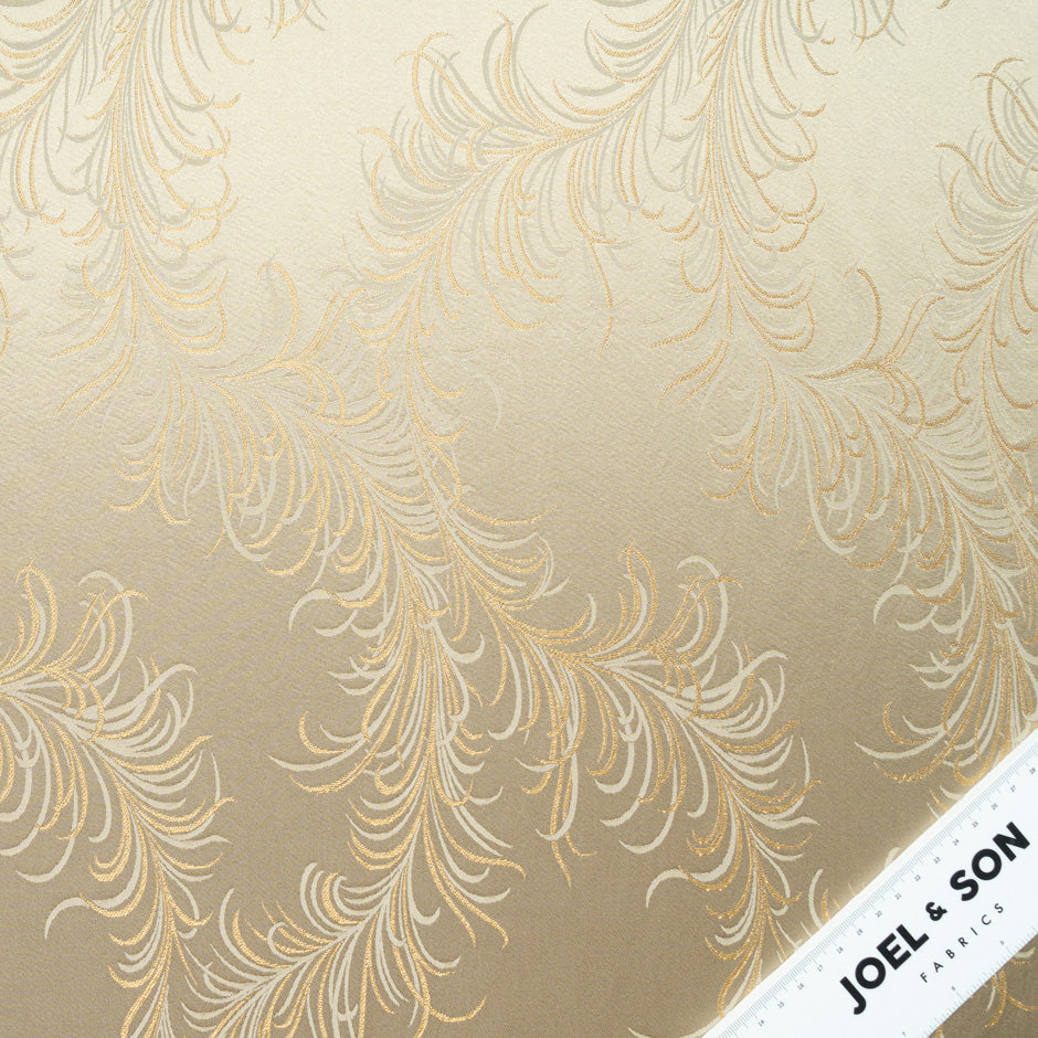 Champagne Beige Viscose Blend Jacquard