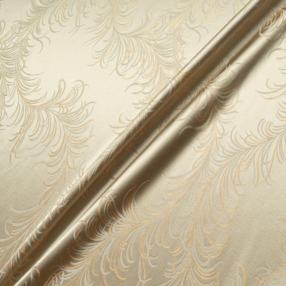 Champagne Beige Viscose Blend Jacquard