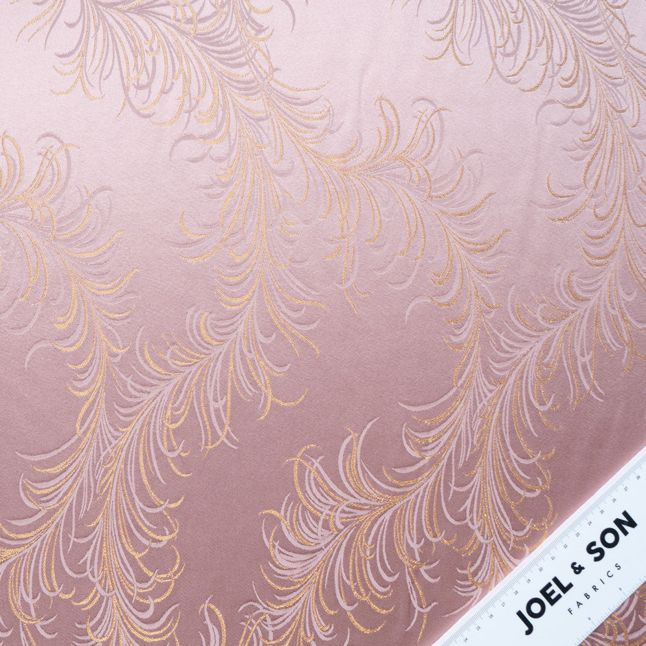Blush Pink Viscose Blend Jacquard