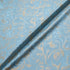 Turquoise & Gold Abstract Viscose Blend Jacquard