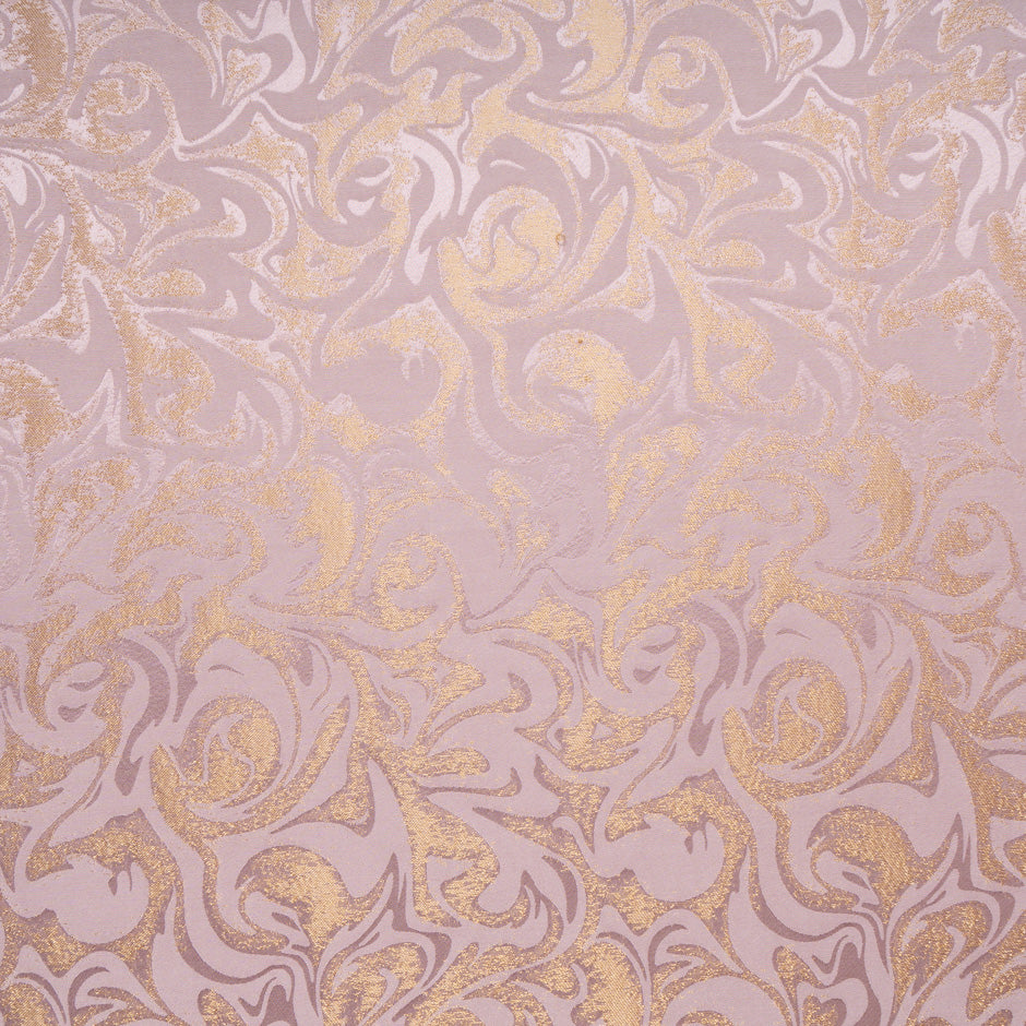 Blush & Gold Abstract Viscose Blend Jacquard